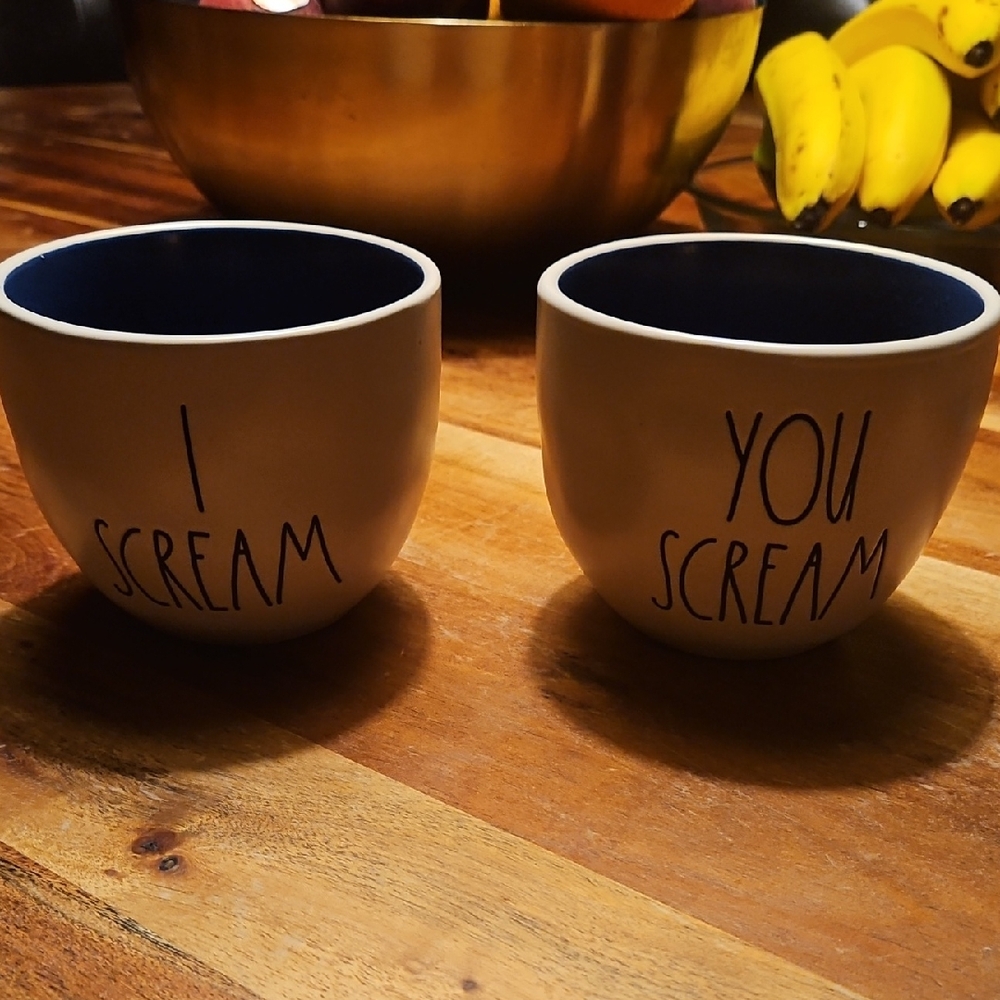 Rae Dunn I SCREAM, YOU SCREAM bowl set - Picture 1 of 6